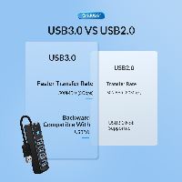 Orico хъб HUB USB3.0 3 port - 2 x USB3.0, 1 x Type C, Black - PWC2U-U3-015-BK