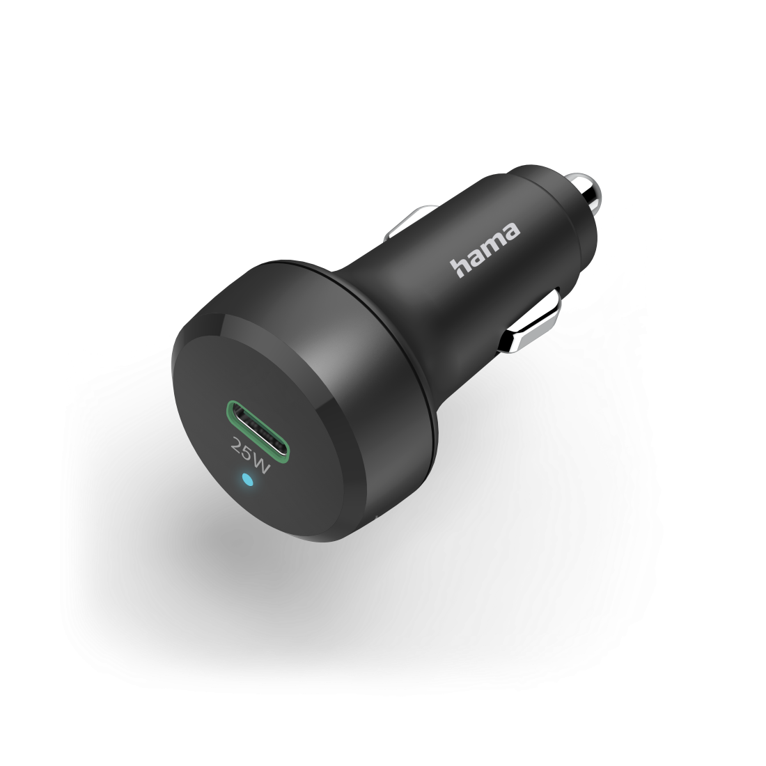 Chargeur de voiture HAMA USB-C, Power Delivery (PD), Qualcomm, 25 W, Noir