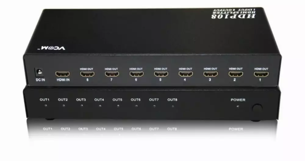 Divisor HDMI Splitter VCom DD418A Multiplicador 1x8