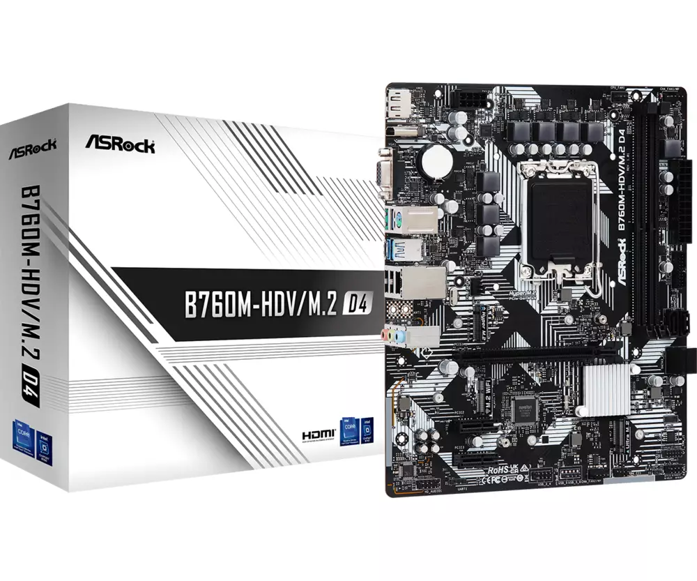 Дънна платка ASRock B760M-HDV/M.2 D4 LGA1700 DDR4