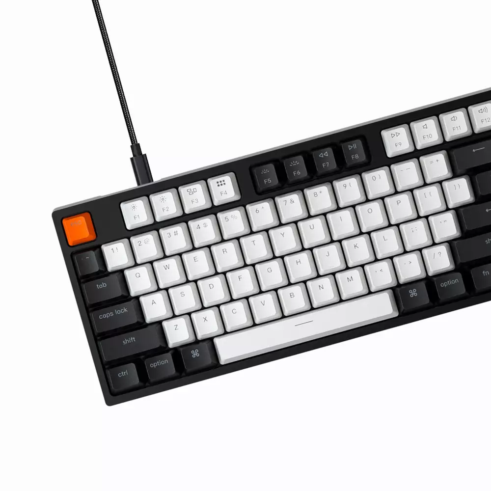 Gaming μηχανικό πληκτρολόγιο Keychron C1 TKL Gateron G Pro Brown Switch RGB Backlight