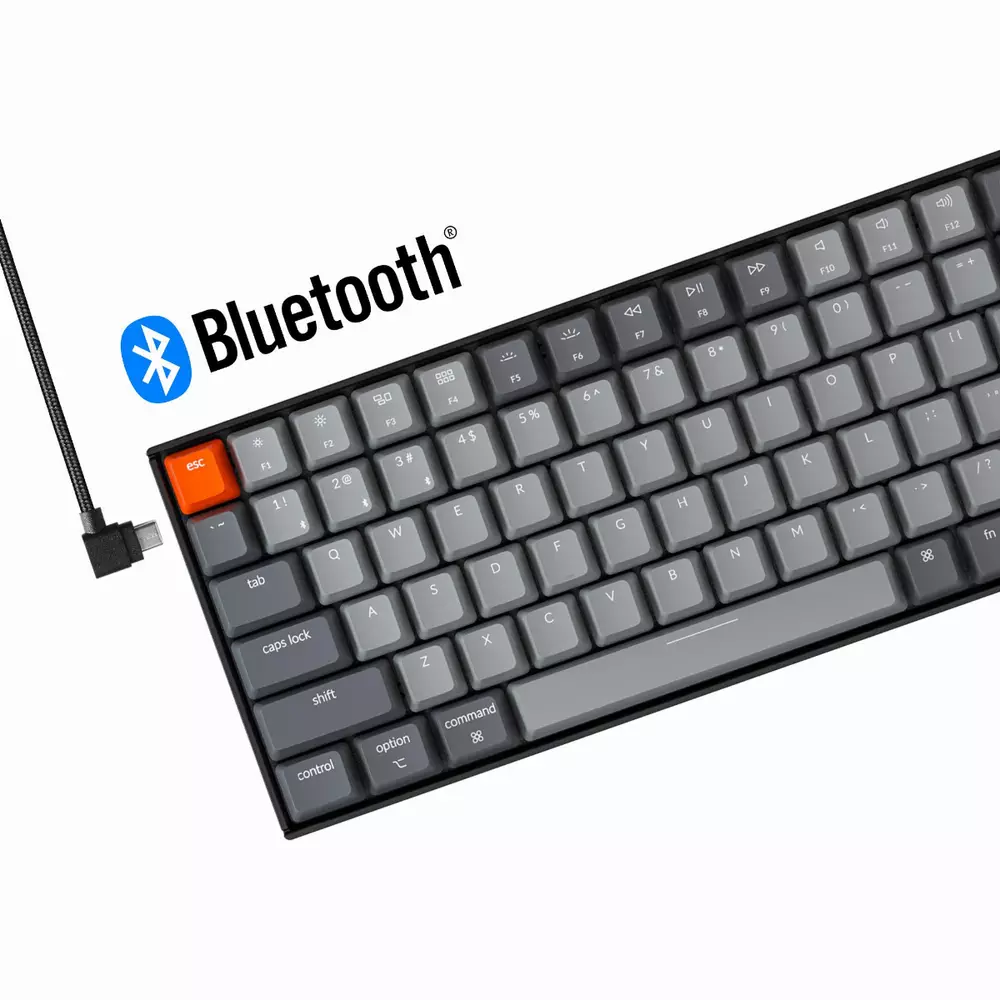 Gaming μηχανικό πληκτρολόγιο Keychron K4 Hot-Swappable Full-Size Gateron Blue Switch RGB Backlight Aluminium Frame
