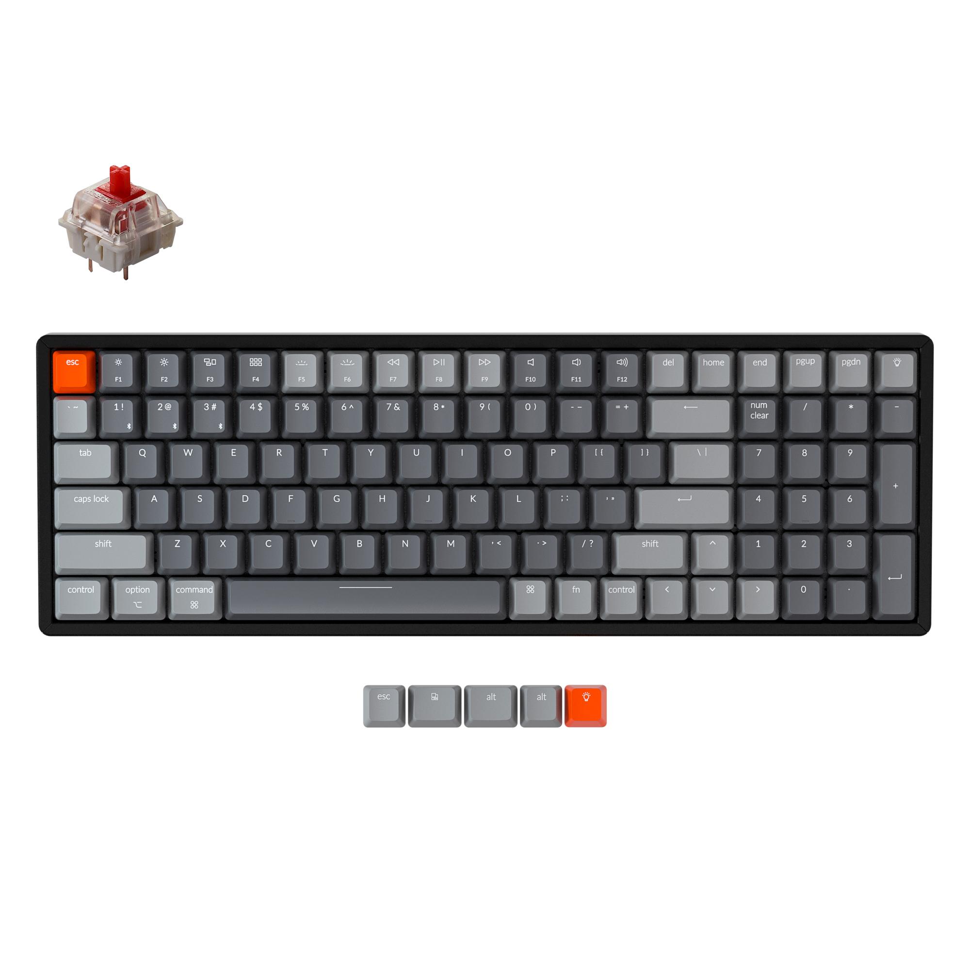 Геймърска механична клавиатура Keychron K4 Hot-Swappable Full-Size Gateron Red Switch RGB Backlight Aluminium Frame