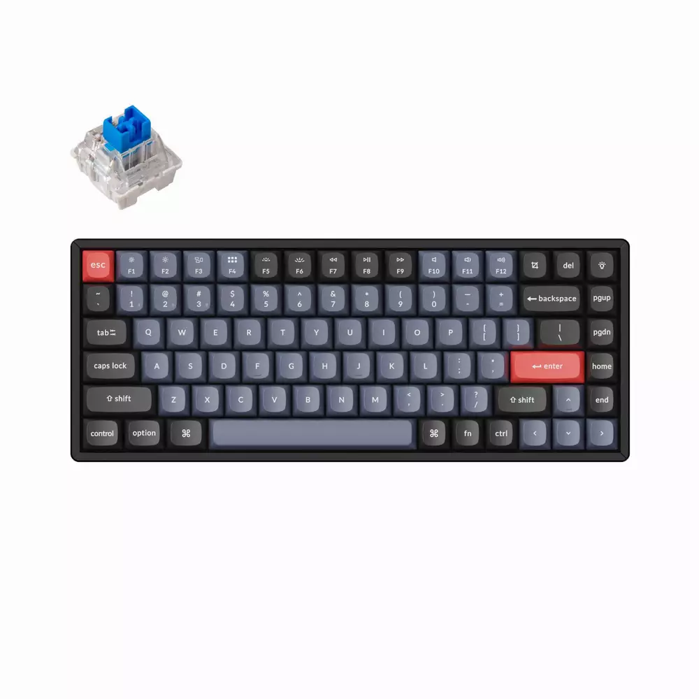 Геймърска механична клавиатура Keychron K2 Pro Hot-Swappable Keychron K Pro Mechanical Blue Switch RGB Backlight Aluminium Frame