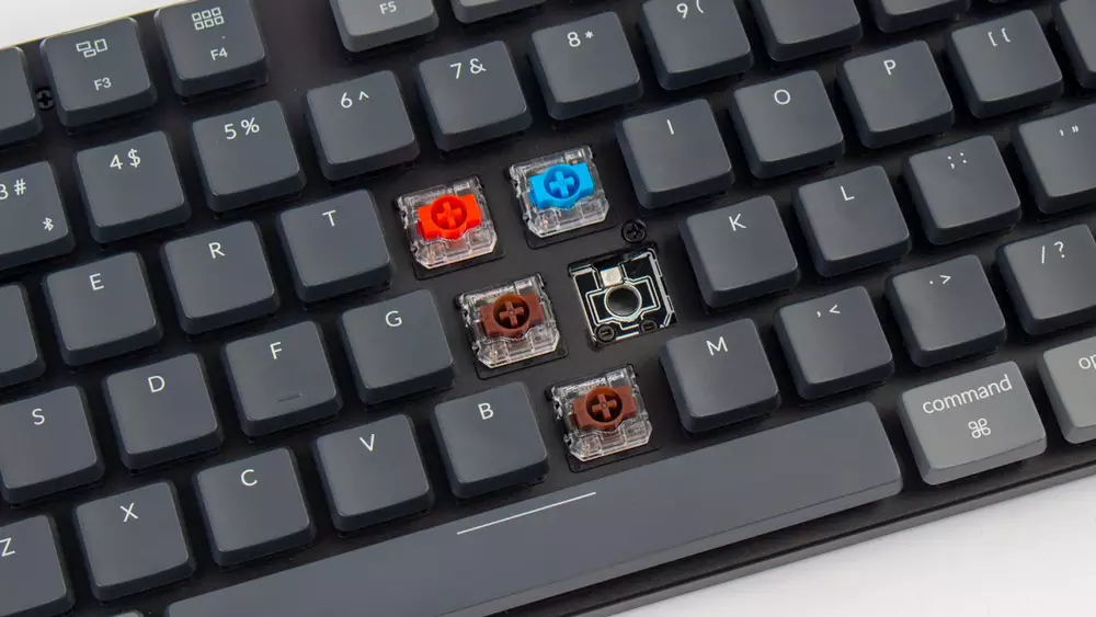 Геймърска Механична клавиатура Keychron K1 SE TKL Hot-Swappable Low Profile Keychron Optical Blue Switch RGB Backlight