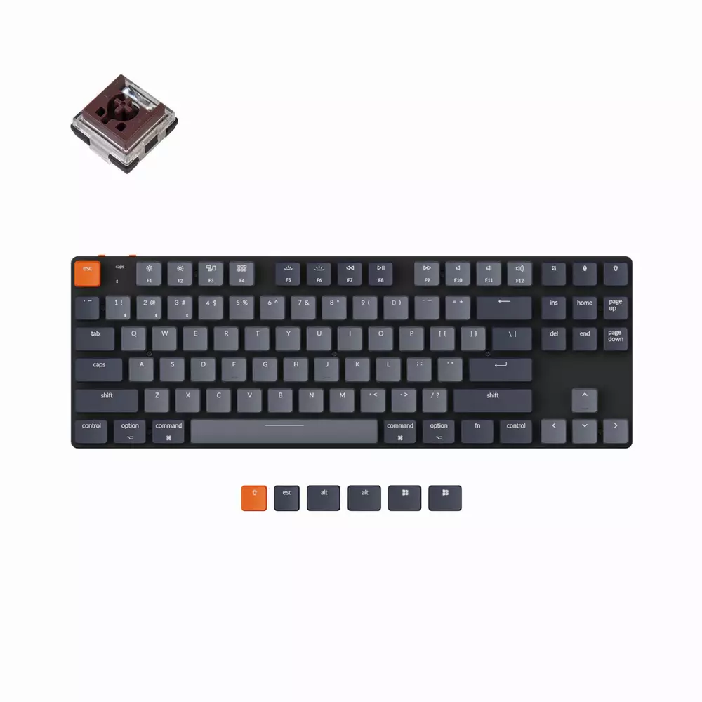 Геймърска Механична клавиатура Keychron K1 SE TKL Hot-Swappable Low Profile Keychron Optical Brown Switch