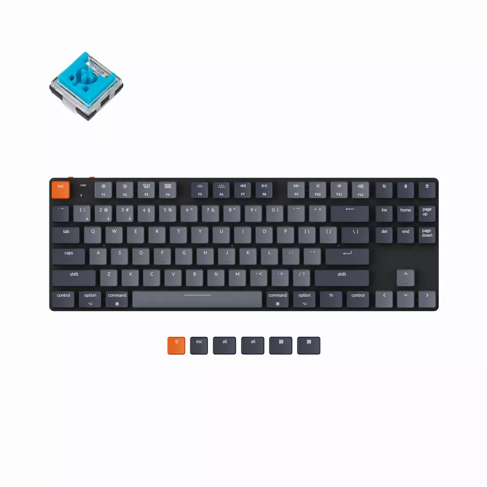 Геймърска Механична клавиатура Keychron K1 SE TKL Hot-Swappable Low Profile Keychron Optical Blue Switch