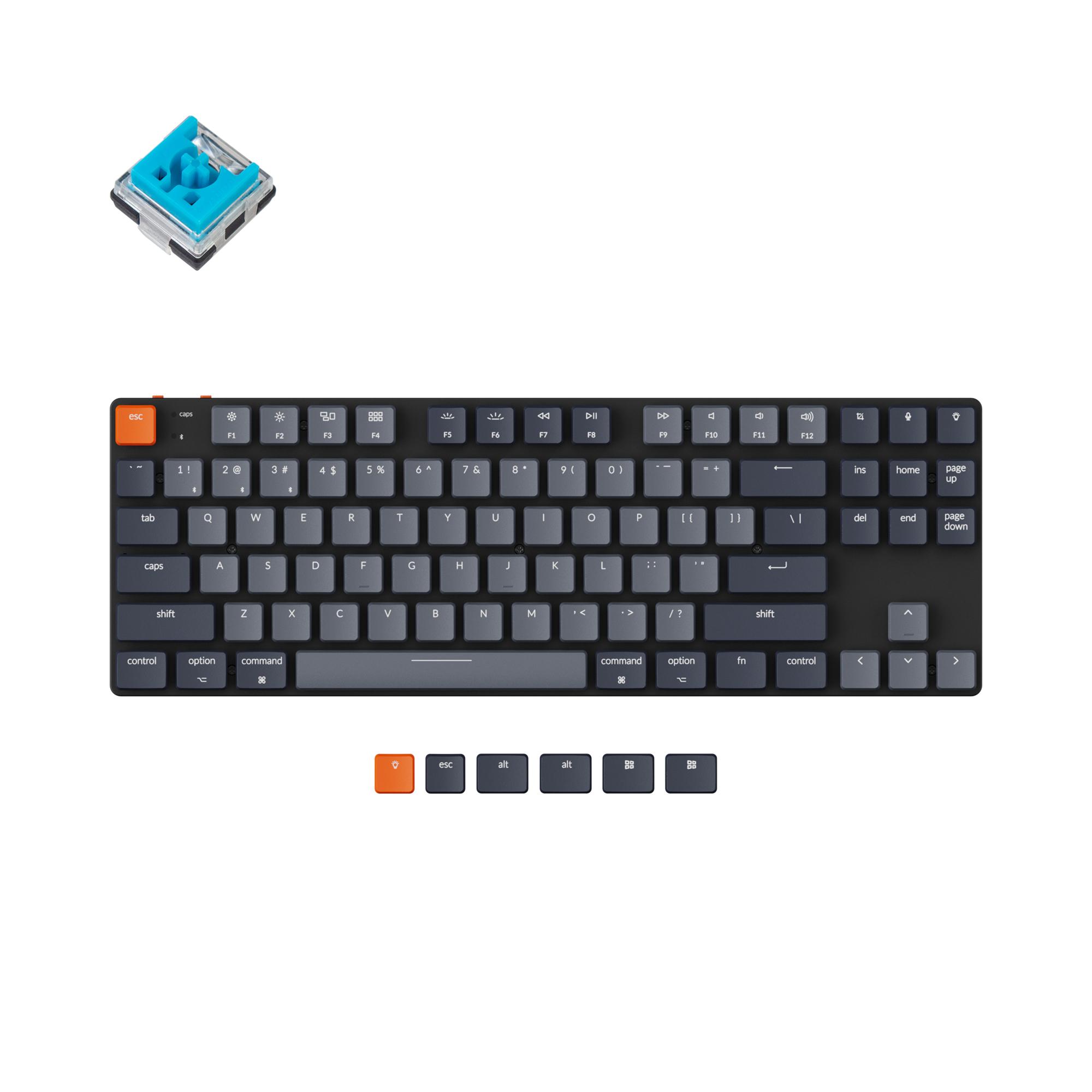 Геймърска Механична клавиатура Keychron K1 SE TKL Hot-Swappable Low Profile Keychron Optical Blue Switch 