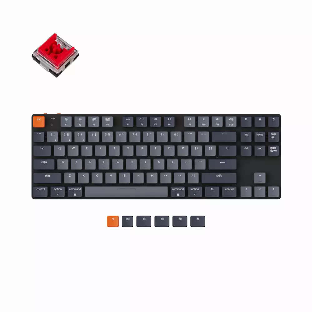 Геймърска Механична клавиатура Keychron K1 SE TKL Hot-Swappable Low Profile Keychron Optical Red Switch
