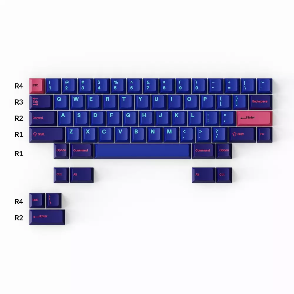 Капачки за механична клавиатура Keychron Cherry Profile Double - Shot PBT Full Set 219 Keycaps - Player