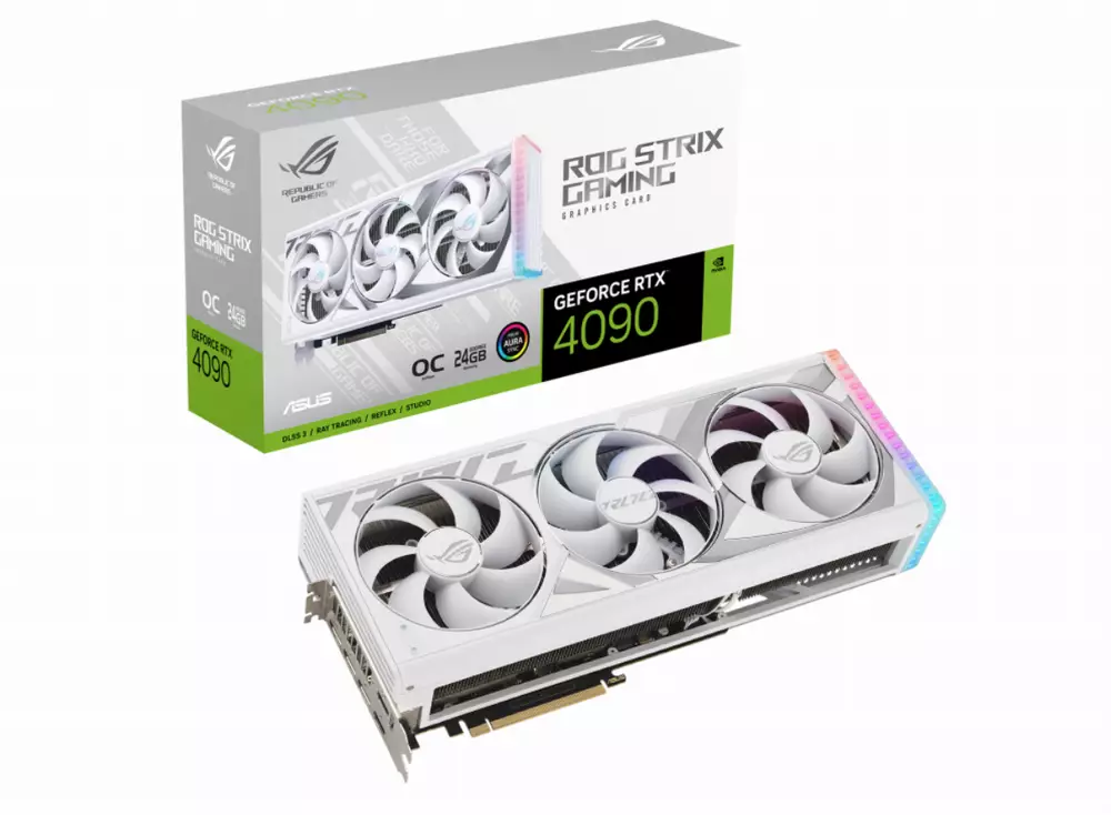 Видео карта ASUS ROG STRIX GeForce RTX 4090 White OC 24GB GDDR6X - 90YV0ID2-M0NA00