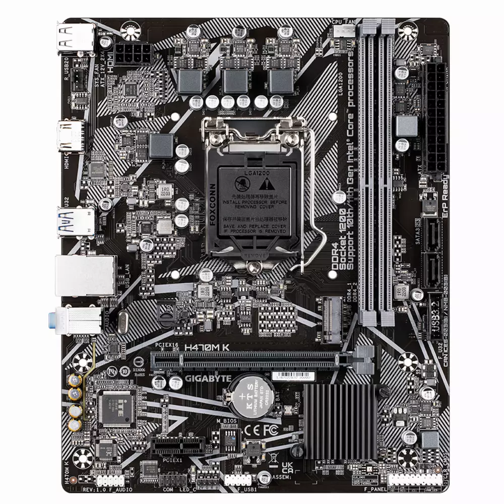 Дънна платка Gigabyte H470M K LGA1200