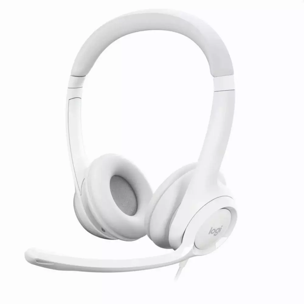 Cuffie con microfono Logitech H390, USB, Bianco