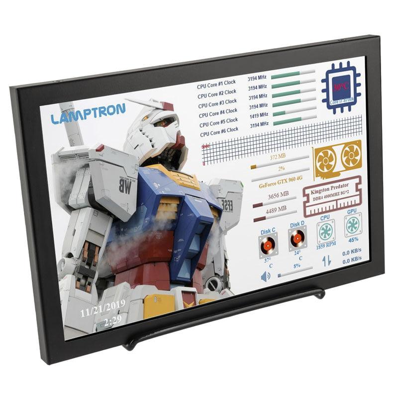 Монитор Lamptron HM101 10" следене на AIDA64 хардуерни параметри