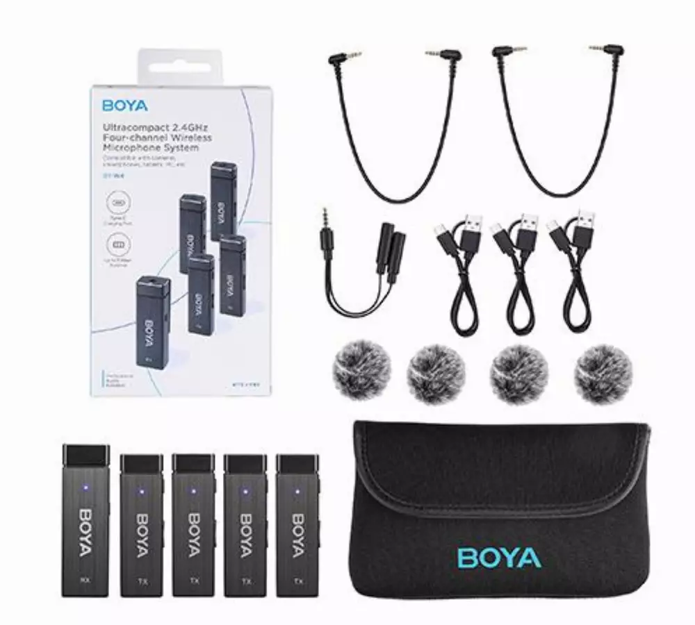 Безжична система микрофони с предавател BOYA BY-W4