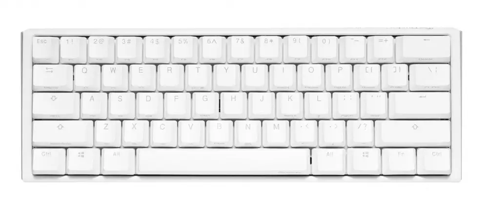 Gaming μηχανικό πληκτρολόγιο Ducky One 3 Pure White Mini 60% Hotswap Cherry MX Speed Silver RGB PBT Keycaps