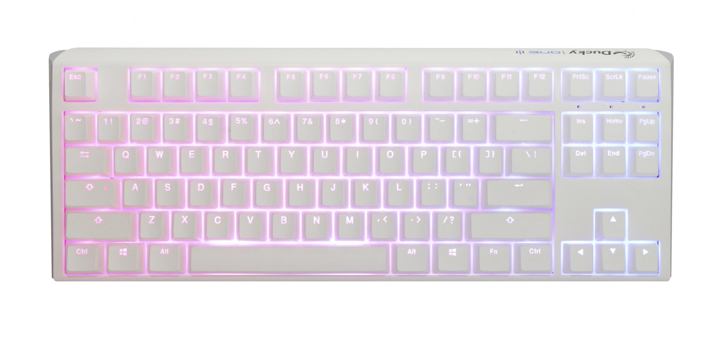 Геймърскa механична клавиатура Ducky One 3 Pure White TKL Hotswap Cherry MX Blue RGB PBT Keycaps