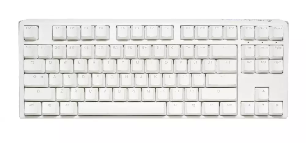 Teclado mecánico para juegos Ducky One 3 Pure White TKL Hotswap Cherry MX Clear RGB PBT Keycaps