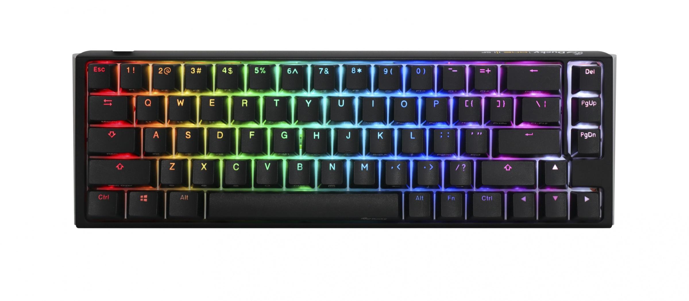 Геймърскa механична клавиатура Ducky One 3 Classic SF 65% Hotswap Cherry MX Silent Red RGB PBT Keycaps