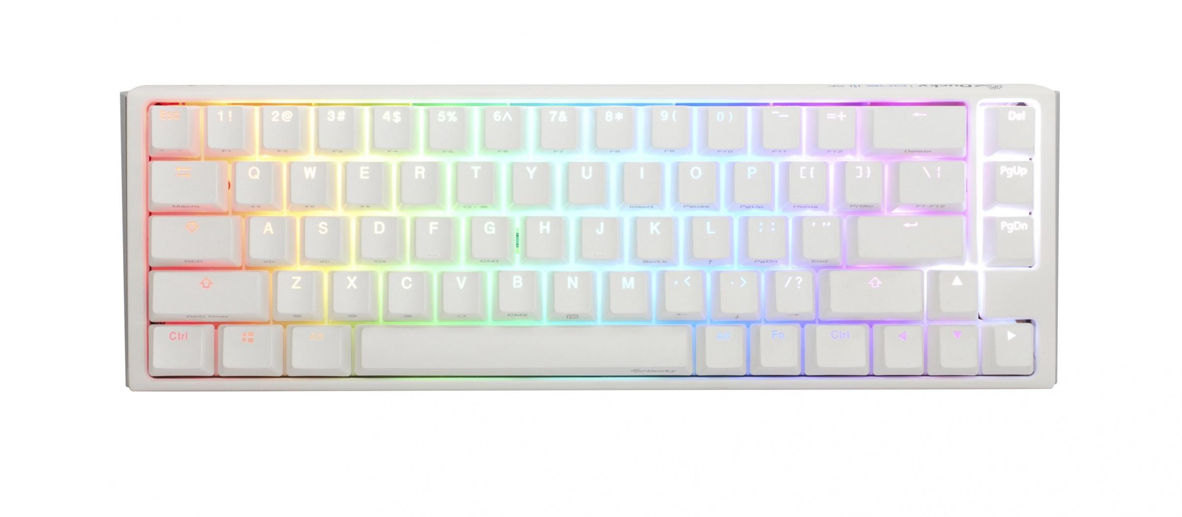 Геймърскa механична клавиатура Ducky One 3 Pure White SF 65% Hotswap Cherry MX Black RGB PBT Keycaps