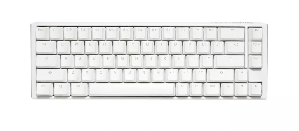 Геймърскa механична клавиатура Ducky One 3 Pure White SF 65 Hotswap Cherry Mx Brown RGB PBT Keycaps