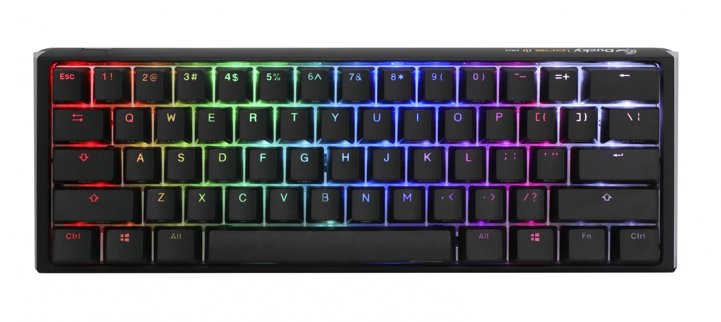 Геймърскa механична клавиатура Ducky One 3 Classic Mini 60 Hotswap Cherry Mx Clear RGB PBT Keycaps