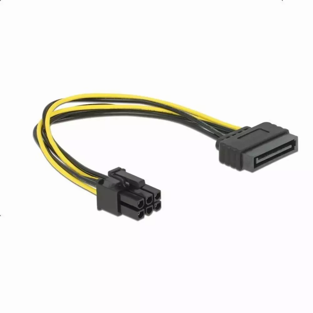DeLock Power SATA 15 Pin zu 6 Pin PCI Express, 20 cm