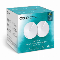 Безжичен рутер TP-Link Deco M5, AC1300, 2.4/5 GHz, 400 -  867 Mbps, Gigabit, (2-pack)