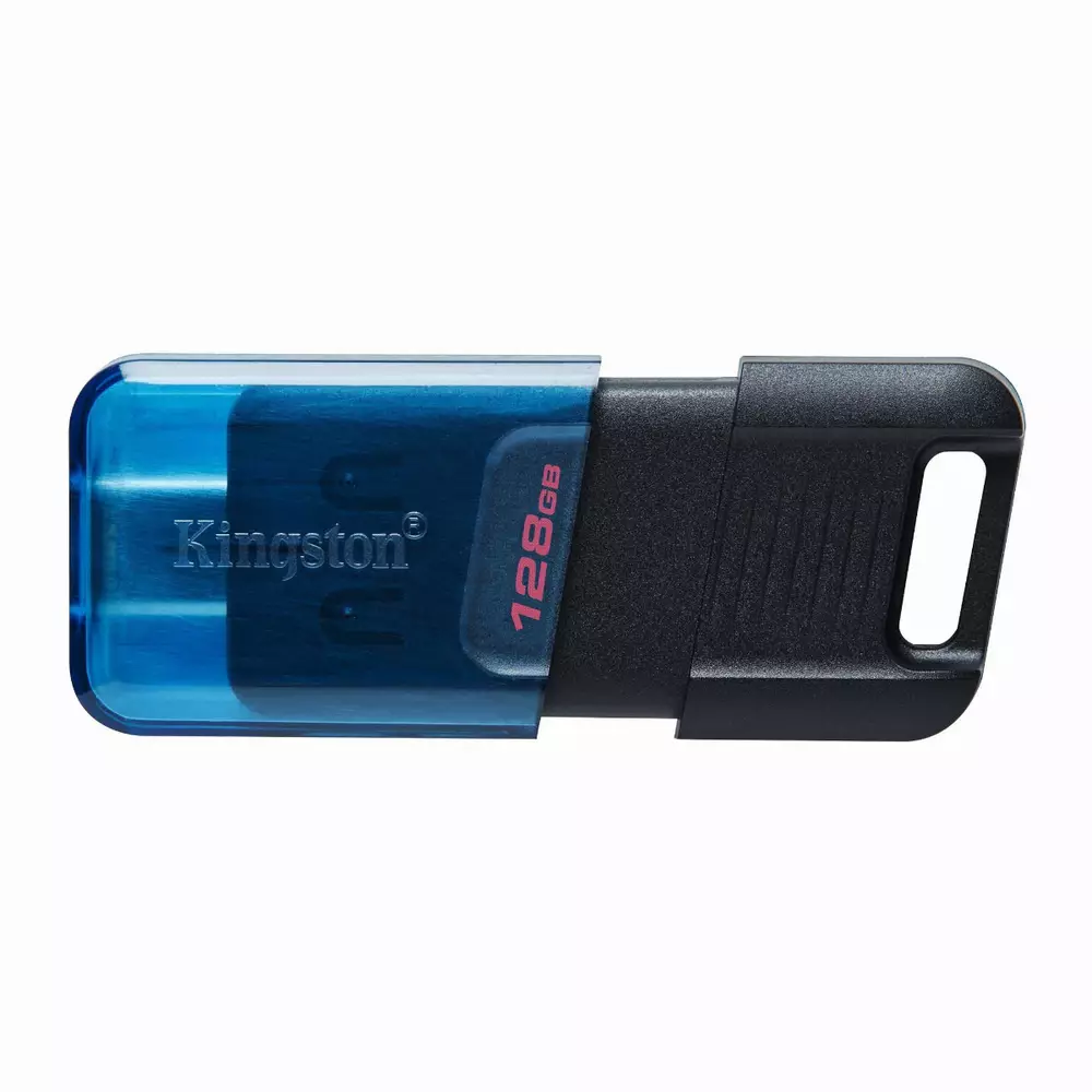 USB памет KINGSTON DataTraveler 80M, 128GB, USB-C 3.2 Gen 1, Черен/Син