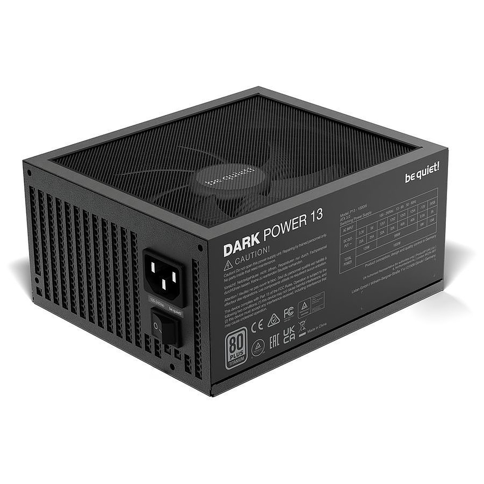 Захранване Be Quiet! DARK POWER 13 850W 80 Plus Titanium ATX 3.0 PCIe Gen 5 PSU - BN334