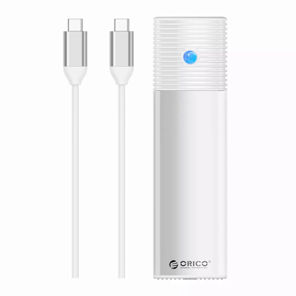 Orico външна кутия за диск Storage - Case - M.2 NVMe M/B key 10 Gbps White - PWM2-G2