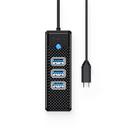 Orico хъб HUB USB3.1 3 port + LAN 1000M - PW3UR-C3-015-BK