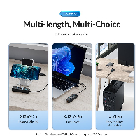 Orico хъб HUB USB3.0 3 port + LAN 1000M - PW3UR-U3-015-BK