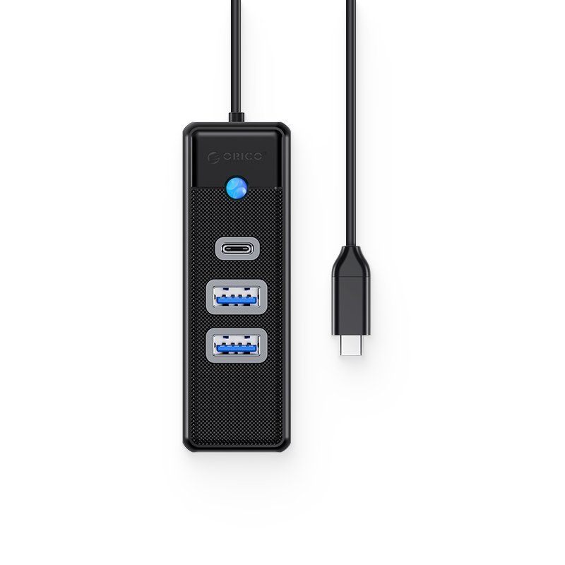 Orico κόμβος HUB USB3.1 3 θύρες - 2 x USB3.0, 1 x Type C, Μαύρος - PWC2U-C3-015-BK