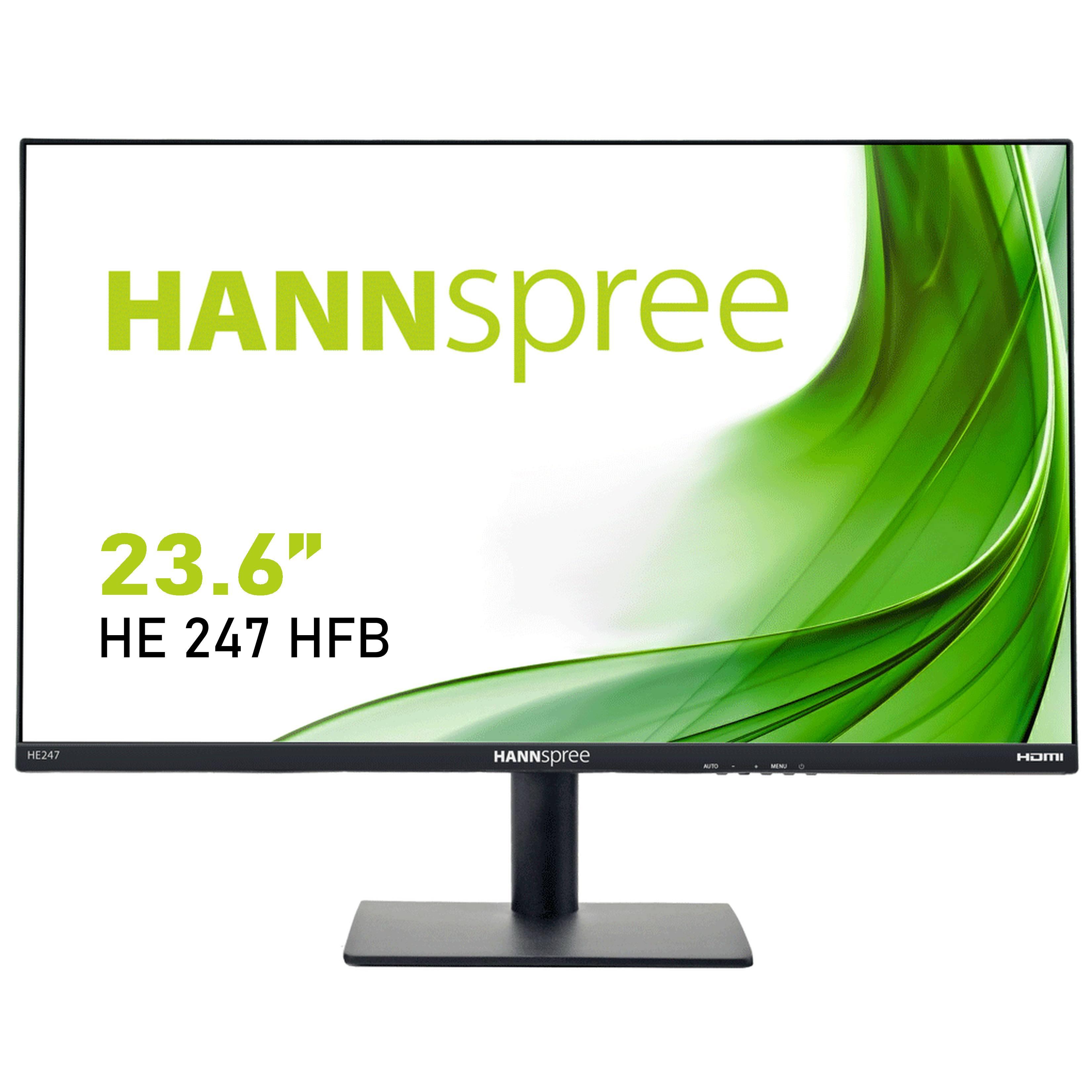 Монитор HANNSPREE HE247HFB, Full HD, Wide, 23.6 inch, HDMI, D-Sub,  Черен