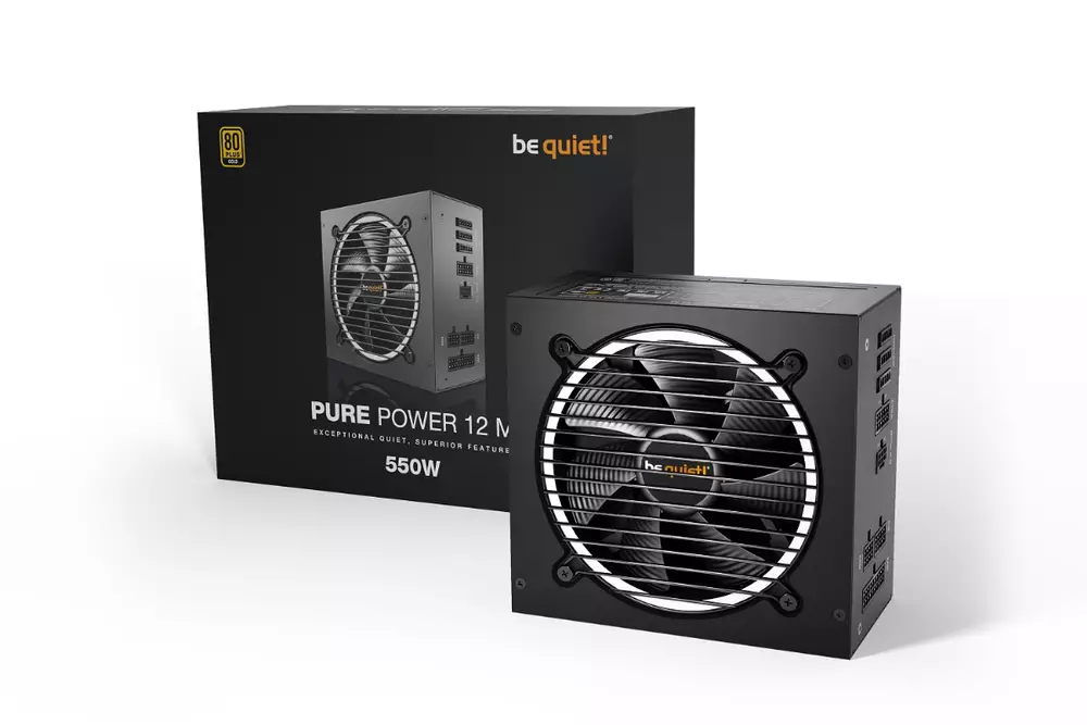 Захранване Be Quiet! PURE POWER 12 M 550W 80 Plus Gold, ATX 3.0, PCIe 5.0 - BN341