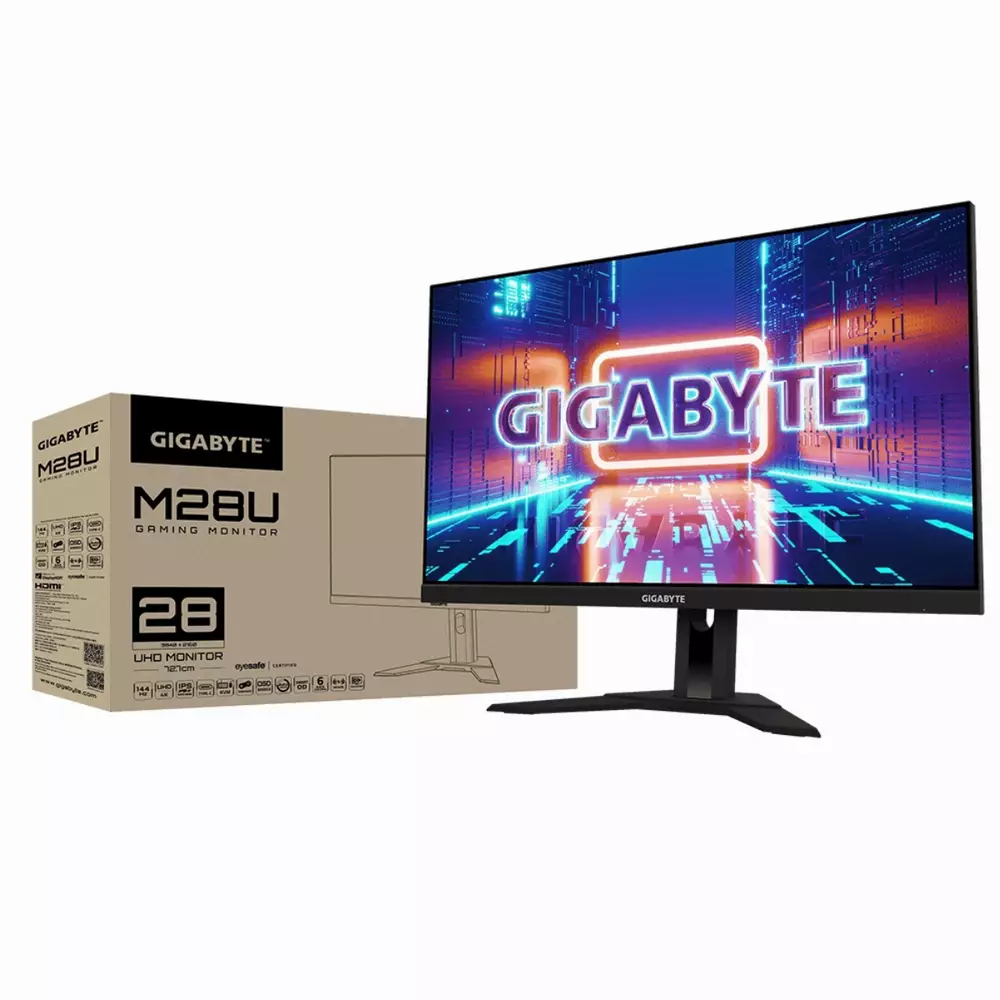 Монитор Gigabyte M28U-EK 28", IPS, 4K UHD 3840x2160, 144Hz, 1ms, HDR, HDMI 2.1, AMD FreeSync Premium