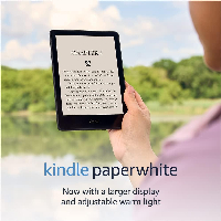 eBook четец Kindle Paperwhite 2022, 6.8", 16GB, WiFi, Регулируема светлина, Bluetooth, IPX8, Черен