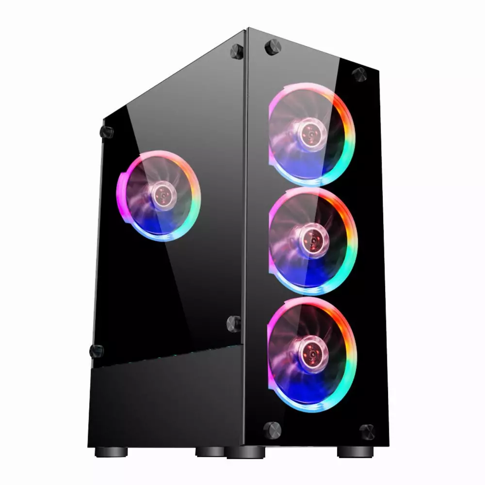 Кутия 1stPlayer Fire Dancing V2-A RGB ATX Case 4 fans included