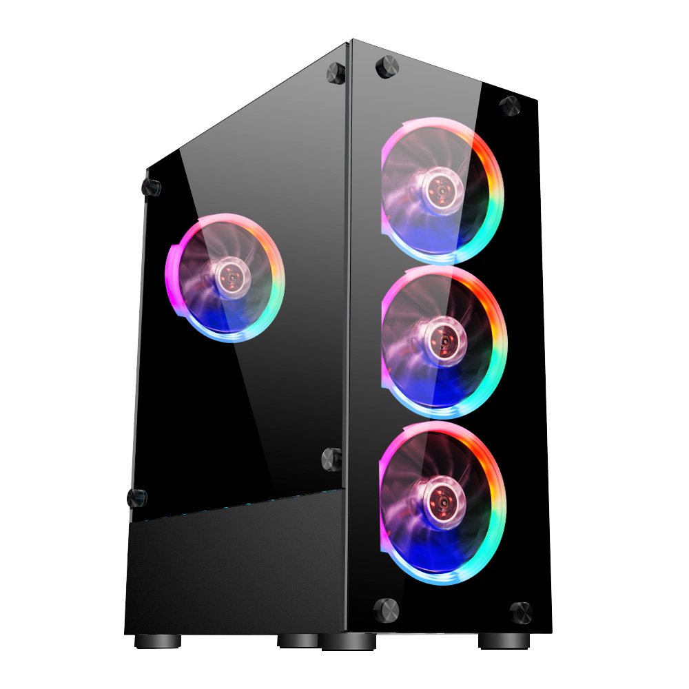 Кутия 1stPlayer Fire Dancing V2-A RGB ATX Case 4 fans included
