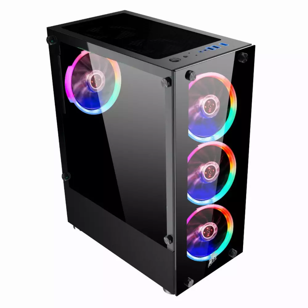Кутия 1stPlayer Fire Dancing V2-A RGB ATX Case 4 fans included