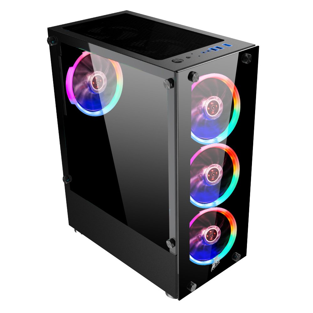 Кутия 1stPlayer Fire Dancing V2-A RGB ATX Case 4 fans included