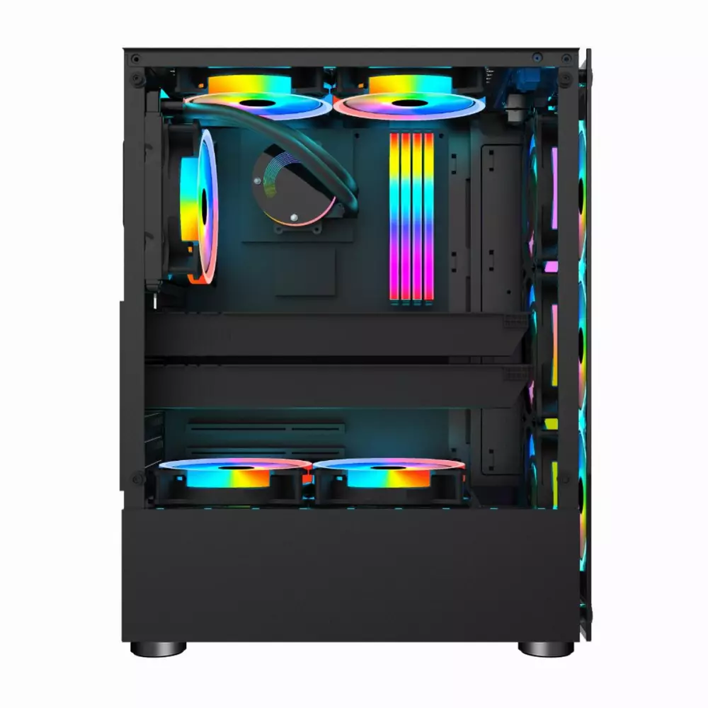 Кутия 1stPlayer Fire Dancing V2-A RGB ATX Case 4 fans included