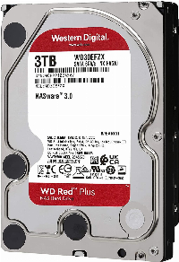 Хард диск WD Red PLUS NAS, 3TB, 5400rpm, 128MB, SATA 3