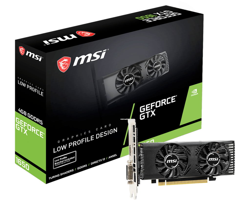 Видео карта MSI GeForce GTX 1650 4GT LP - 912-V809-3823