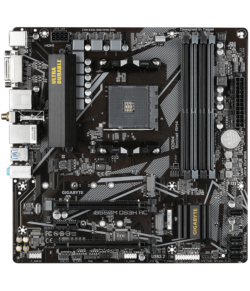 Дънна платка Gigabyte B550M DS3H AC AM4