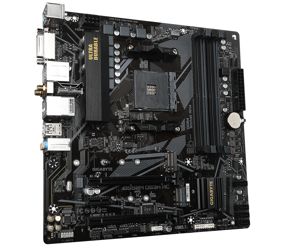 Дънна платка Gigabyte B550M DS3H AC AM4