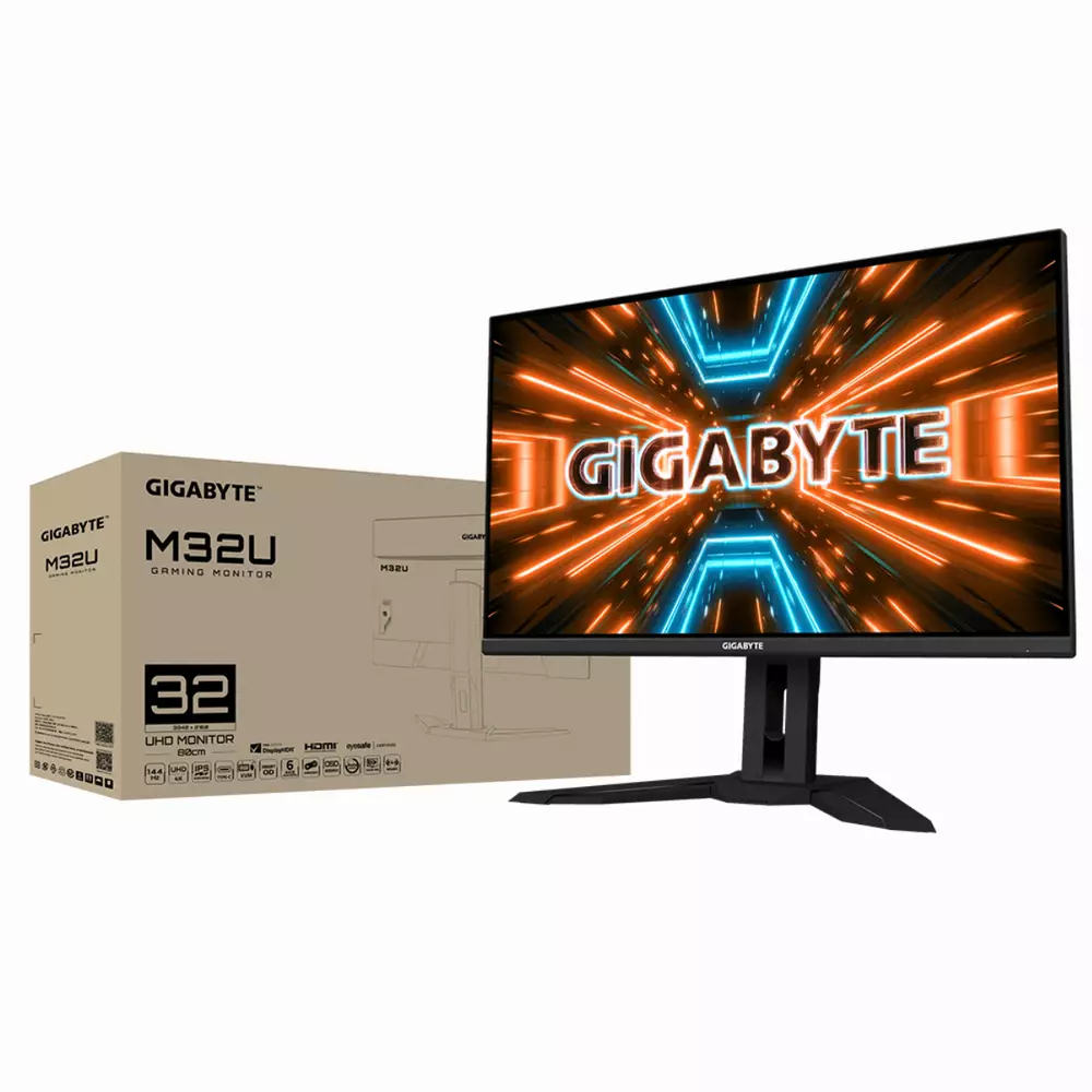 Монитор Gigabyte M32U, 31.5" SS IPS UHD 3840x2160, 144Hz, 1ms, HDR 400, KVM, FreeSync Premium Pro
