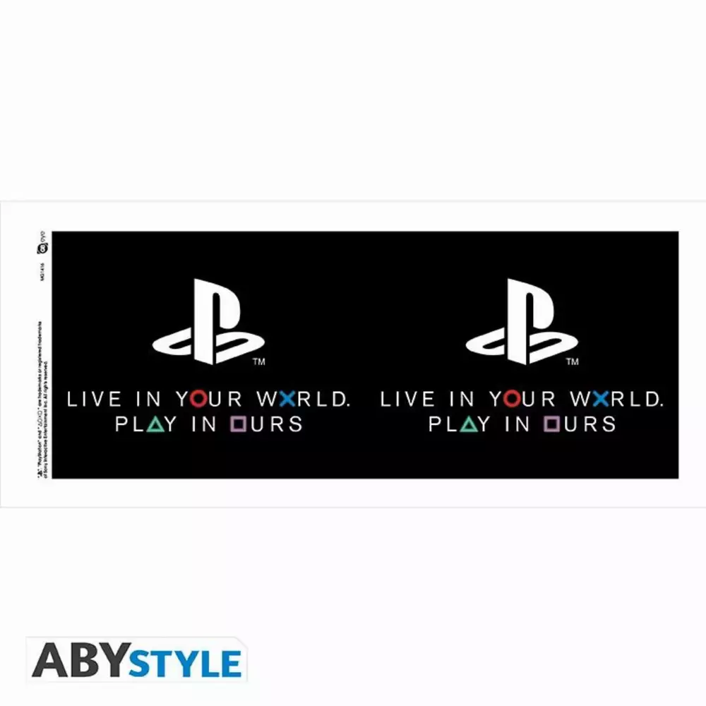 Чаша ABYSTYLE PLAYSTATION, World, Порцелан, Бяла