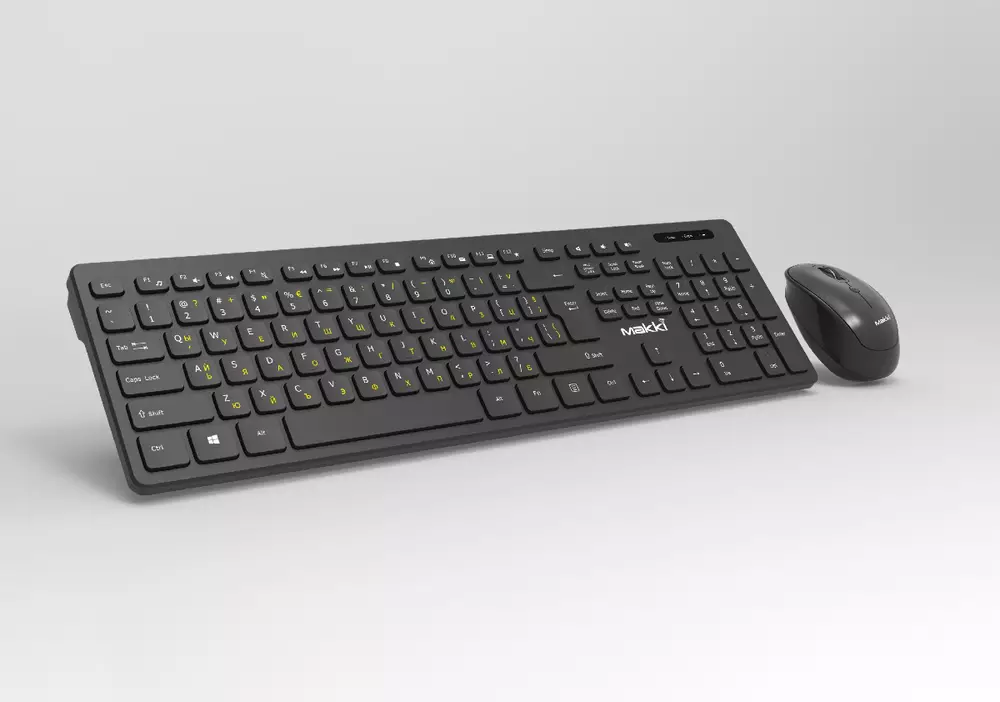 Makki БДС клавиатура и мишка Combo Keyboard and Mouse Wireless 2.4G BG low-profile chocolate - MAKKI-KB-KMX-C16